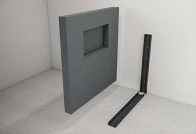 Thermasheet Wall with built-in niche and mounting brackets
